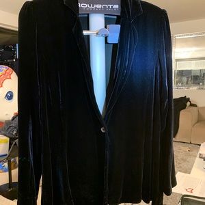 Ghost black velvet smoking jacket